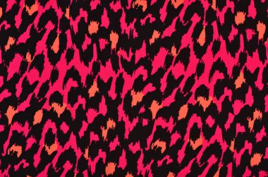 Pembe ve turuncu leopar kürk desen.