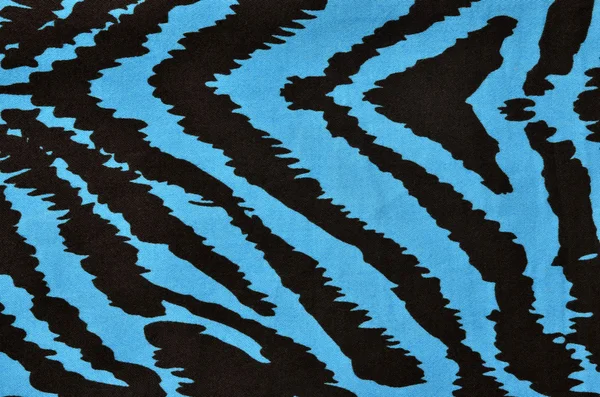 Blue and black zebra pattern. — Stock Photo, Image