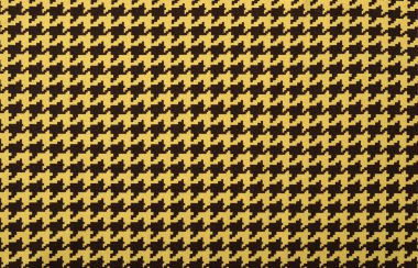 Kahverengi ve sarı houndstooth desen. 