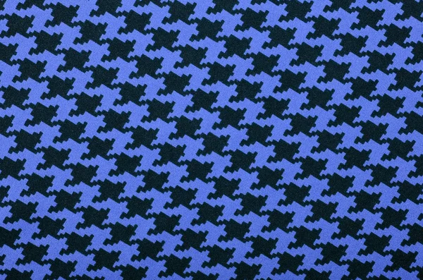 Donker blauwe en zwarte houndstooth patroon. — Stockfoto