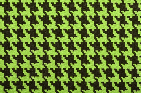 Houndstooth zielony i czarny wzór. — Zdjęcie stockowe