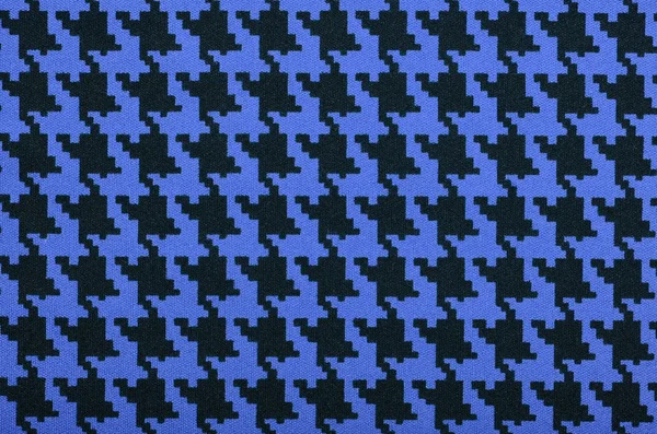 Donker blauwe en zwarte houndstooth patroon. — Stockfoto