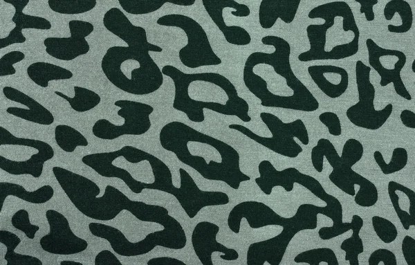 Green and black leopard fur pattern. — Stock Photo, Image