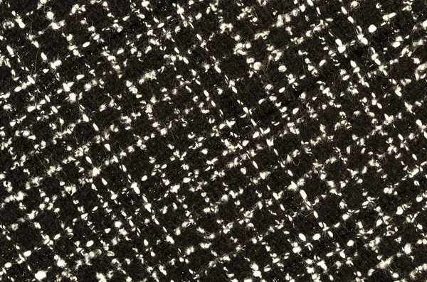 Black and white wool twill pattern. — Stock Photo, Image