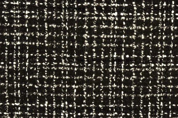 Zwart-wit wol twill patroon. — Stockfoto