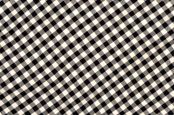 Close up on checkered tablecloth fabric. — Stock Photo, Image