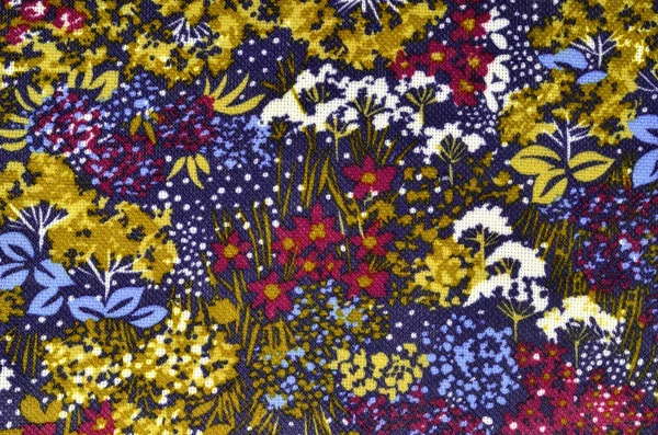 Autumn floral pattern on fabric. — Stock Photo, Image