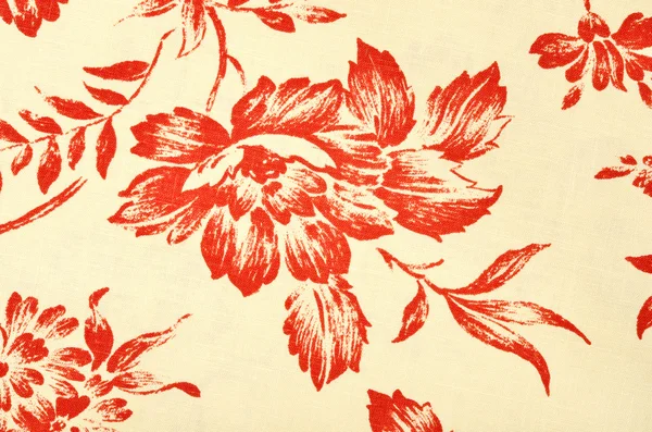 Floral pattern on white fabric. — Stock Photo, Image