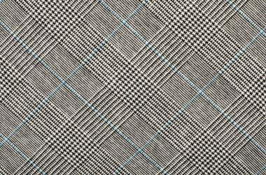 Siyah ve beyaz ile mavi houndstooth desen meydanlarda.