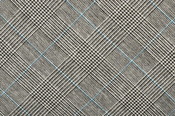 Zwart en wit met blauwe houndstooth patroon in vierkanten. — Stockfoto