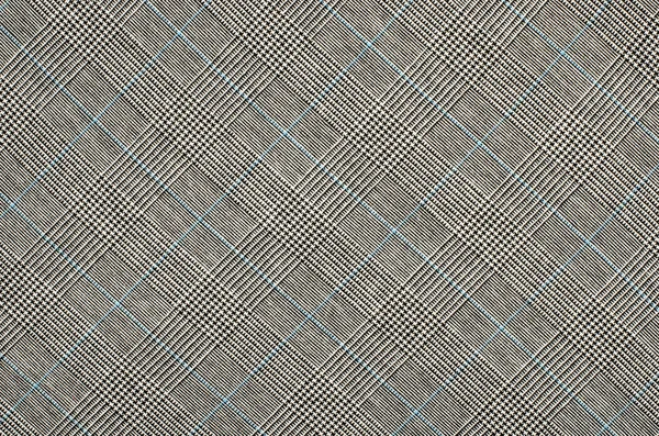 Zwart en wit met blauwe houndstooth patroon in vierkanten. — Stockfoto