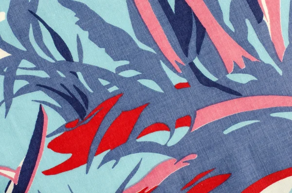 Abstract blue and red pattern on fabric. — Stock Photo, Image