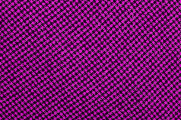 Close-up op roze geruite tafellaken wollen stof. — Stockfoto