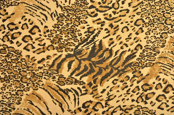 Patrón de piel de leopardo y tigre marrón y negro . — Foto de Stock