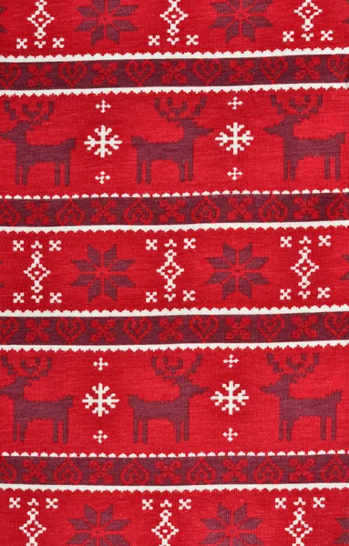 Red textile Christmas pattern as a background. — Stock Photo, Image