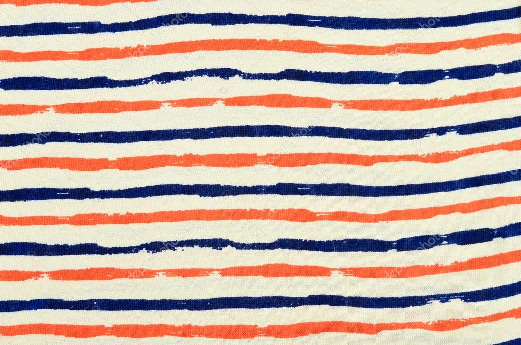 Blue and orange striped background.