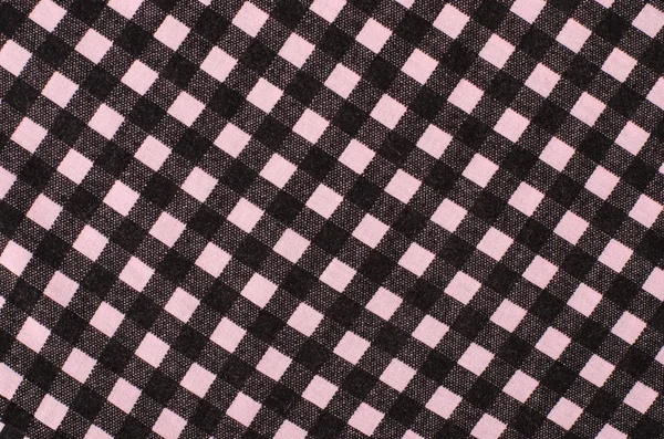 Close up on checkered tablecloth fabric. — Stock Photo, Image