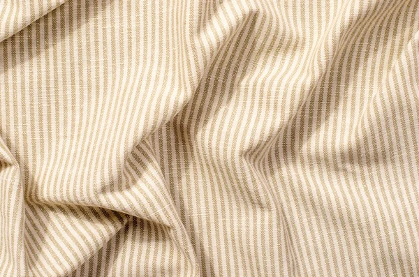 Patrón textil a rayas marrón y beige como fondo . — Foto de Stock