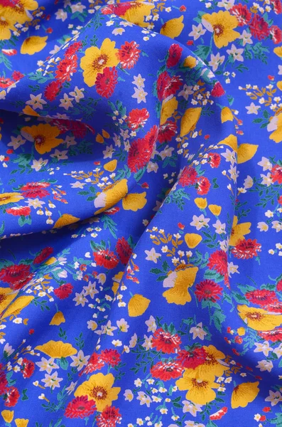 Floral pattern crumpled on fabric. — Stock Photo, Image