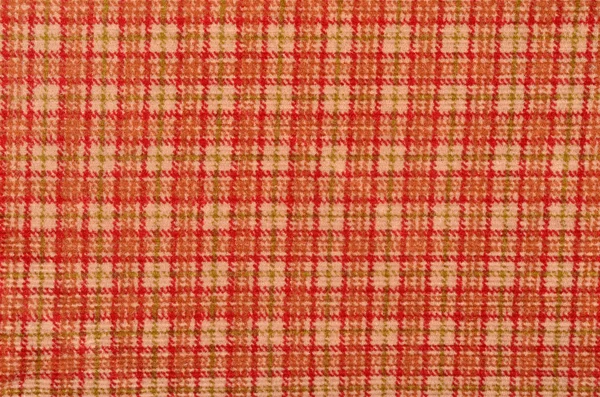 Orange with white plaid print as background. Scottish tartan pattern. — Stock Photo, Image