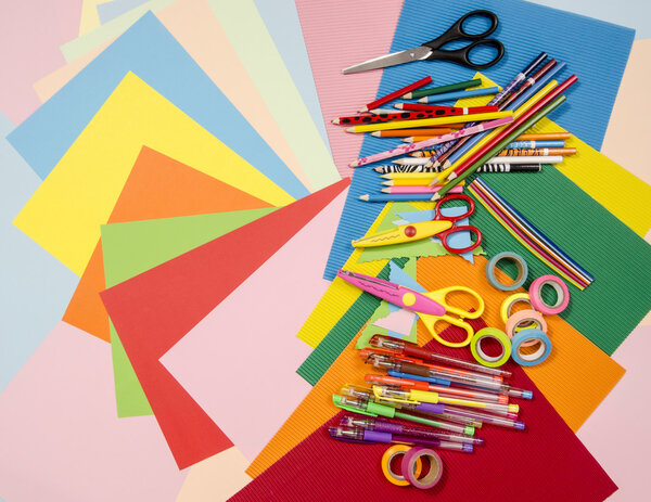 Arts and craft supplies. 