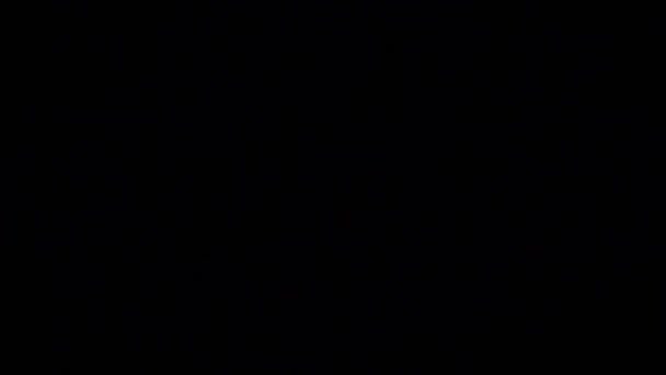 Pohled Barevné Blesky Mracích Během Noci Suchá Bouřka Jaře Severním — Stock video