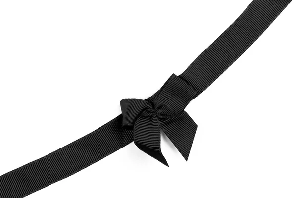 Black ribbon isolated — Stock Photo, Image
