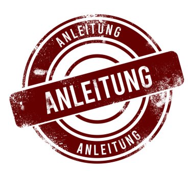 Anleitung - kırmızı yuvarlak grunge düğmesi, damga