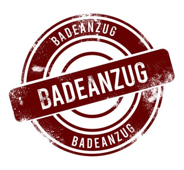 badeanzug - kırmızı yuvarlak grunge düğmesi, damga