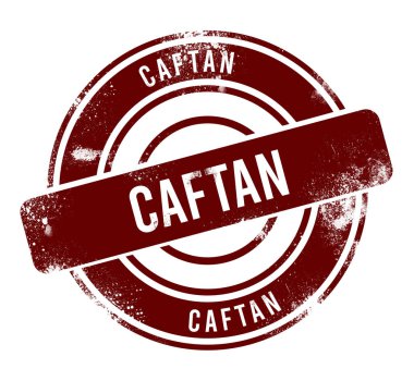 Kaftan - kırmızı yuvarlak grunge düğmesi, damga