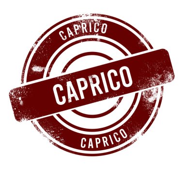 Caprico - kırmızı yuvarlak grunge düğmesi, damga