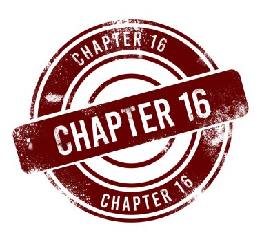 Bölüm 16 - Kırmızı yuvarlak grunge düğmesi, damga