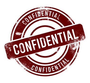 Gizli - kırmızı yuvarlak grunge düğmesi, damga