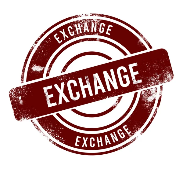 Değişim - kırmızı yuvarlak grunge düğmesi, pul