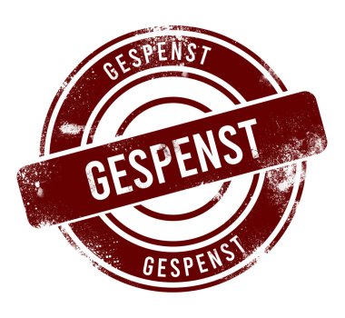 Gespenst - kırmızı yuvarlak grunge düğmesi, damga