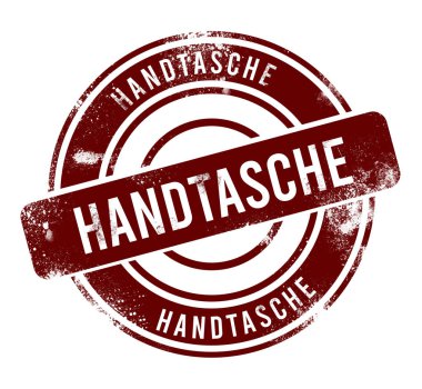 el görevi - kırmızı yuvarlak grunge tuşu, damga