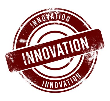 Yenilik - kırmızı yuvarlak grunge tuşu, mühür