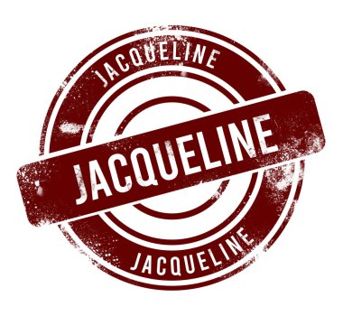Jacqueline - kırmızı yuvarlak grunge düğmesi, damga