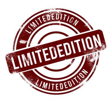 Limitededition - kırmızı yuvarlak grunge tuşu, mühür