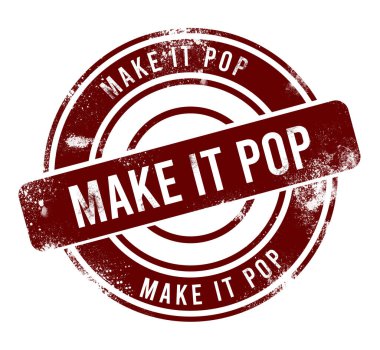 Patlat - kırmızı yuvarlak grunge düğmesi, damga