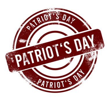 Vatanseverler Günü - kırmızı yuvarlak grunge düğmesi, damga