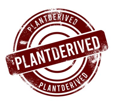 bitkisel - kırmızı yuvarlak grunge düğmesi, damga