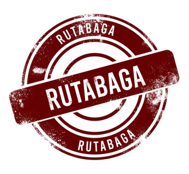 Rutabaga - kırmızı yuvarlak grunge düğmesi, damga