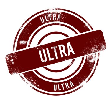 ultra - kırmızı yuvarlak grunge düğmesi, damga