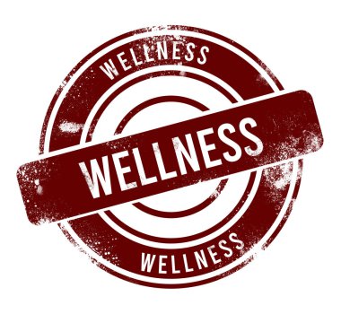 Sağlık - kırmızı yuvarlak grunge düğmesi, damga