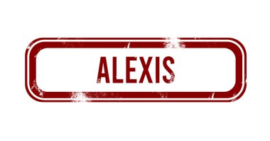Alexis - kırmızı grunge düğmesi, damga