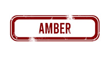 Amber - Kırmızı grunge düğmesi, damga