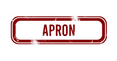 önlük - kırmızı grunge düğmesi, damga