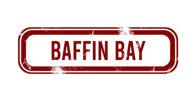 Baffin Körfezi - Kırmızı grunge düğmesi, damga