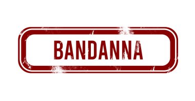 bandana- kırmızı grunge düğmesi, damga